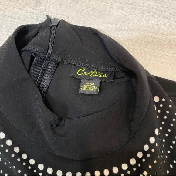 Cartise M Black High Neck Tank Top with Cut Out Design - Picture 10 of 15